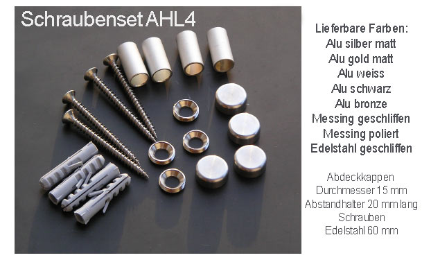 Schraubenset für Firmenschilder