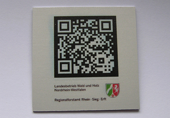 QR-Code Schild Aluminium