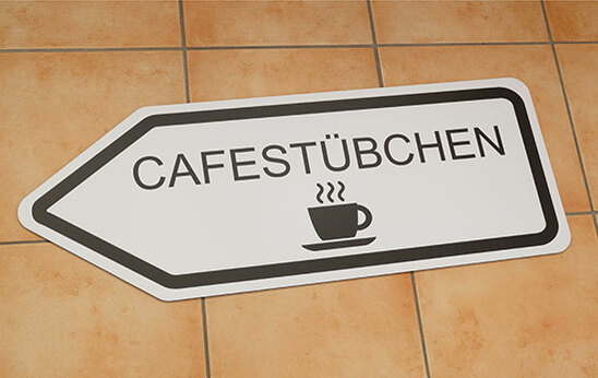 Pfeilschild Alu-Schibond® weiss