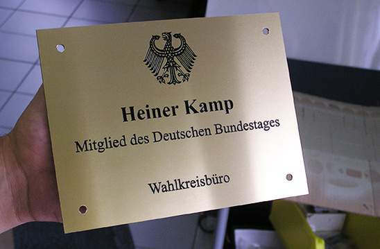Messingschild Messingschild