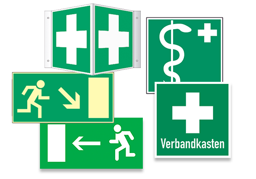 Fluchtwege und Rettungszeichen