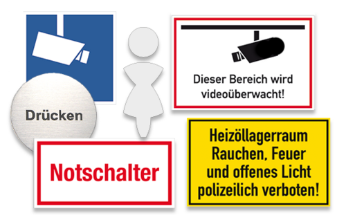 Hinweis-Schilder & Piktogramme