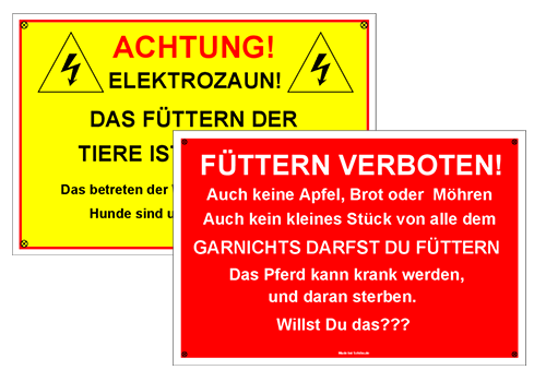 Warnzeichen & Warnschilder