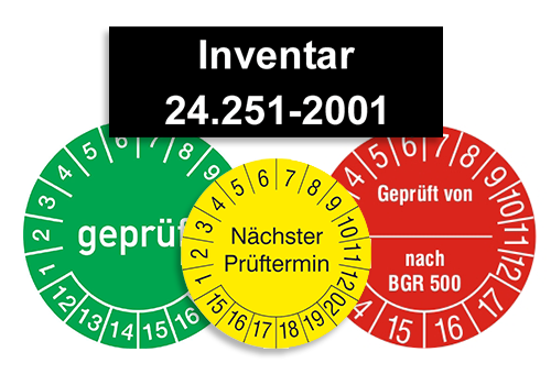 Prüfplaketten & Inventaretiketten