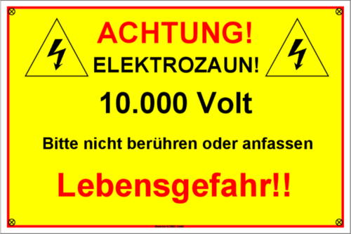 Achtung Elektrozaun 2