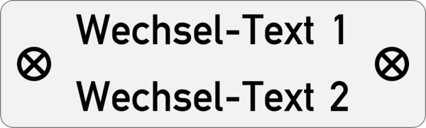Edelstahlschild 50x15x1,0 mm ,R1,5, Edelstahl V4A 2-zeilig