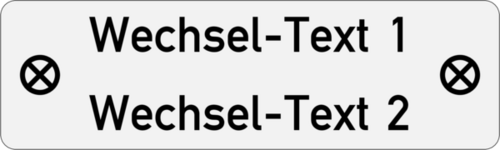 Edelstahlschild 50x15x1,0 mm ,R1,5, Edelstahl V4A 2-zeilig Edelstahlschild 50x15x1,0 mm ,R1,5, Edelstahl V4A 2-zeilig