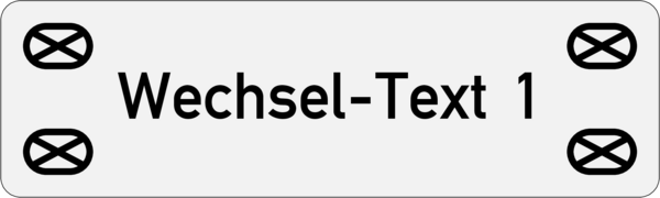 Edelstahlschild 50x15x1,0mm, Ecken R1,5 mm, Edelstahl V4A geschliffen, 1-zeilig