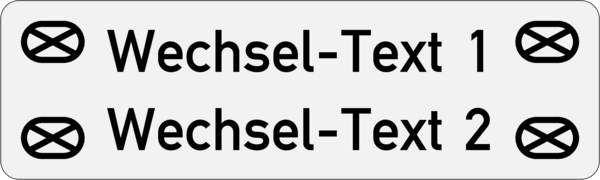 Edelstahlschild 50x15x1,0 mm, Ecken R1,5 mm, Edelstahl V4A 2-zeilig
