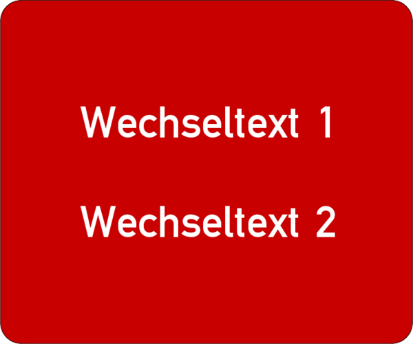 Gravurschild 60x50x1,5mm, Kunststoff rot, 2-zeilig, selbstklebend