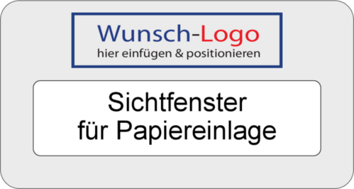 Namensschild Alustar 75x40 mm Fenster 61x16 mm