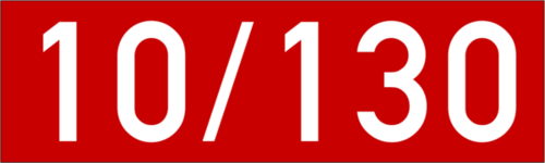 Brandschutzkennzeichnung 100x30x1,5mm rot-weiss mit Kleber