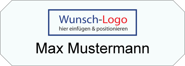 Namensschild DigiAcryl mit Logo und Namensdruck 1-zeilig