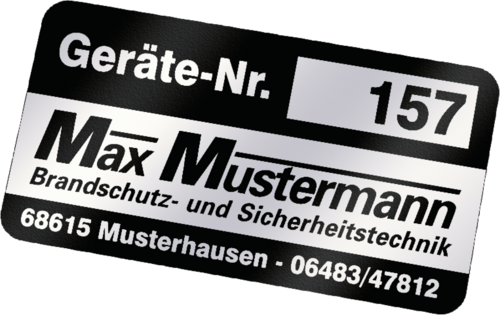 Inventaretiketten schwarz/silber, Polyesterfolie, 50x25 mm, 100 Stück/Rolle