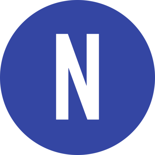 Gleich-/Wechselstromleiter Neutralleiter, Folie, Ø 12,5 mm, 500 Stück/Rolle