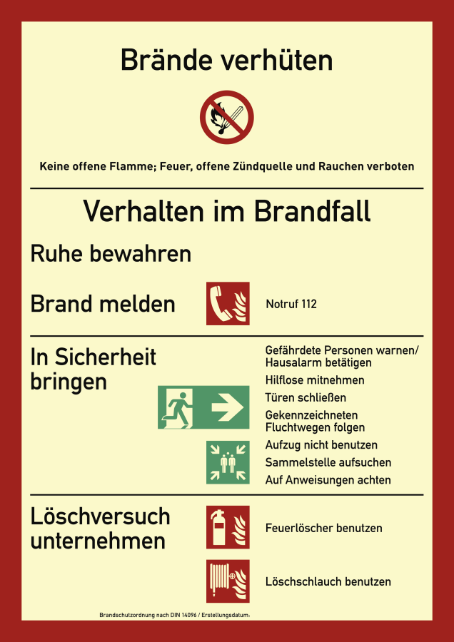 Brandschutzordnung(ohne Handfeuermelder),TeilA(2014),Kunststoff,nachl.,210x297mm
