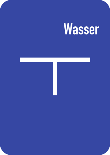Wasser-Hinweisschild (C), Alu, 100x140 mm