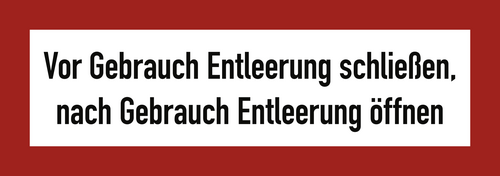 Anweisung für Wandhydrant, Folie, 210x74 mm
