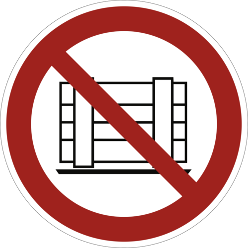 Abstellen oder Lagern verboten ISO 7010, Alu, Ø 400 mm