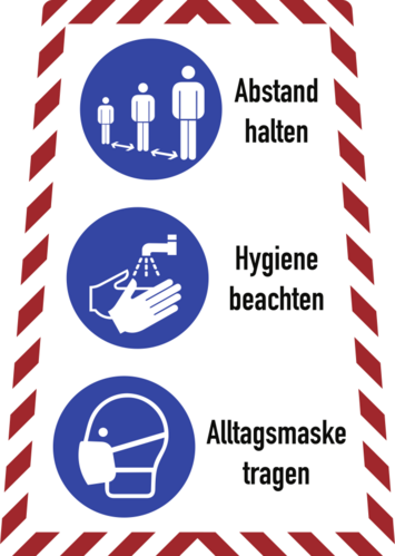 AHA-Regel, Kombischild, Folie 199x280 mm