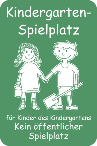 Kindergarten-Spielplatz ..., Alu, 400x600 mm