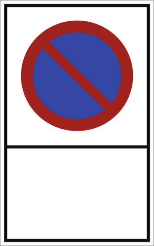 Eingeschränktes Haltverbot - zur Selbstbeschriftung, Alu 1,8 mm, 250x400 mm