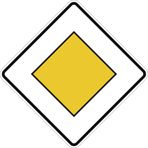 VZ306, Vorfahrtstraße, Alu, RA1, 600x600 mm