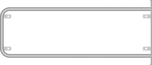 Aluminium-Rahmen passend für Schildformat 550x150 mm zur Bandbefestigung