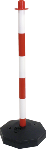 Kettenständer rot/weiß, Kunststoff, Höhe 870 mm, Ø 35 mm