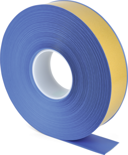 Bodenmarkierungsband WT-500 mit abgeschrägten Kanten, PVC, Blau, 50 mm x 25 m