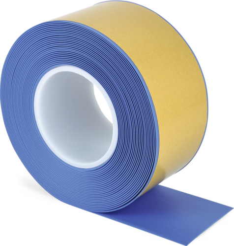 Bodenmarkierungsband WT-500 mit abgeschrägten Kanten, PVC, Blau, 75 mm x 10 m