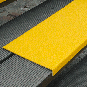Antirutschkantenprofil GFK Extra Stark, Kunststoff, gelb, 230x600 mm