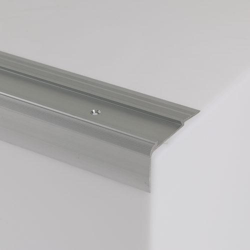 Treppenkantenprofil für nachleuchtende Einlage,Alu silber eloxiert, 58x1000 mm