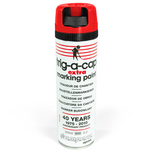 Baustellenmarkierer TRIG-A-CAP® EXTRA, rot fluoreszierend