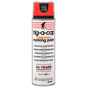 Baustellenmarkierer TRIG-A-CAP® TEMPORARY auf Kreidebasis, rot, 500 ml