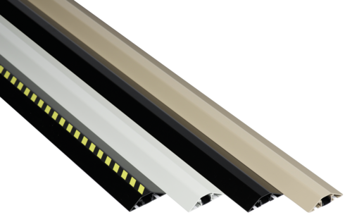 Kabelbrücken-Set aus Aluminium, Gelb-Schw.,3 Kabelschutzprofile 80x400 mm im Set