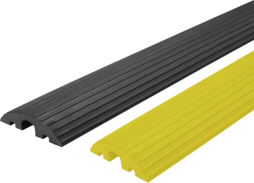 Kabelbrücke für LKW- und Staplerverkehr, Recycling-Gummi, gelb, 210x1200x65 mm