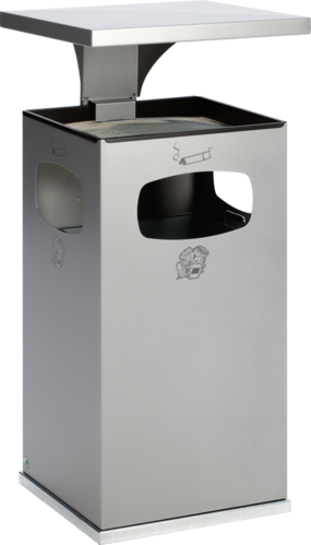 Kombi-Ascher B32 mit verstärktem Schutzdach, Stahl, Silber, 395x910x395 mm