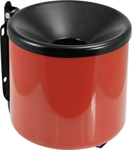 Sicherheits-Wandascher RONDO, Stahlblech, Rot, Ø 150 mm Höhe 145 mm