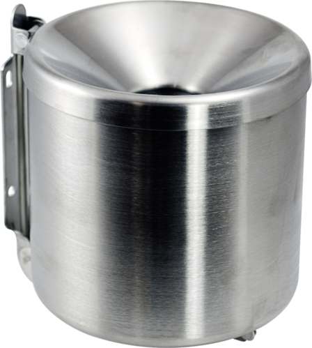 Sicherheits-Wandascher RONDO, Edelstahl, Ø 150 mm Höhe 145 mm