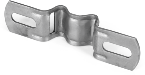 Bandschelle Edelstahl für Flach-Verkehrszeichen, Langloch 60 - 110 mm