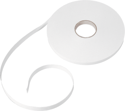Doppels. PE-Schaumstoff-Klebeband weiß, Kleber Synthese-Kautschuk, 19 mm x 66 m