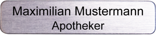 Namensschild Gravouni 70x16 2-zeilig