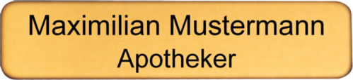 Namensschild Gravouni 70x16 2-zeilig