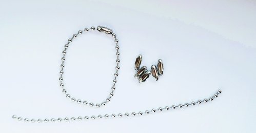 Kugelkette Stahl vernickelt Silber Verpackungseinheit 50 Stück (Stückpreis ab 0,14 €)