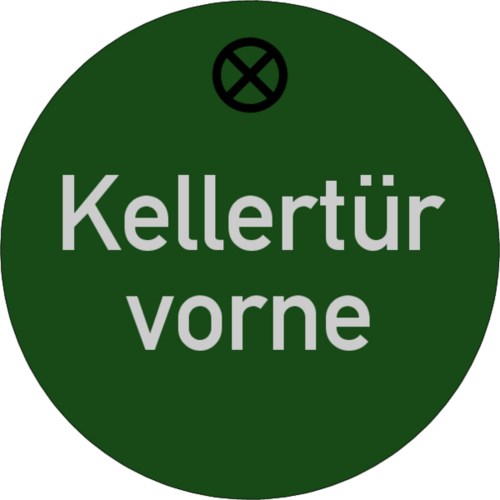 Schlüsselanhänger Ø 30 mm Aluminium grün matt mit Textgravur