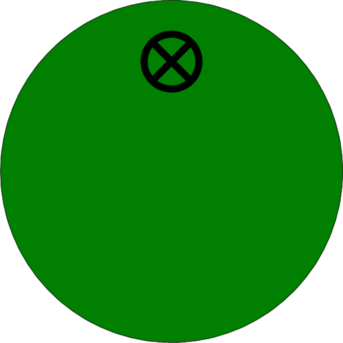 Schlüsselanhänger Ø 25 mm Kunststoff grün blanko