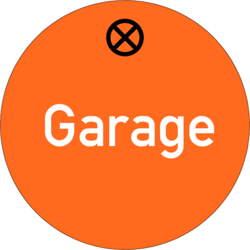 Schlüsselanhänger Ø 30 mm Kunststoff orange mit Textgravur