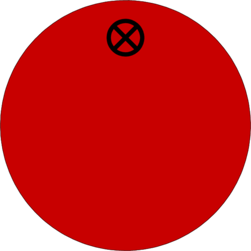 Schlüsselanhänger Ø 30 mm Kunststoff rot blanko