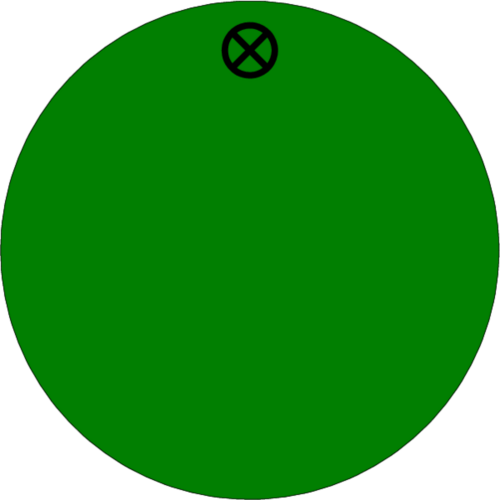 Schlüsselanhänger Ø 40 mm Kunststoff grün blanko